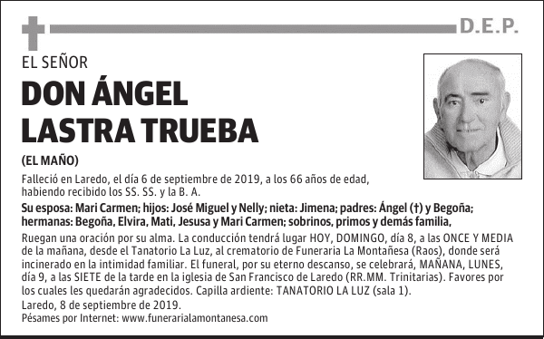 DON ÁNGEL LASTRA TRUEBA