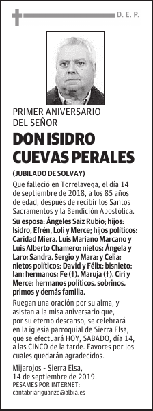 DON ISIDRO CUEVAS PERALES