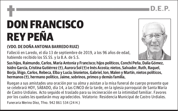 DON FRANCISCO REY PEÑA