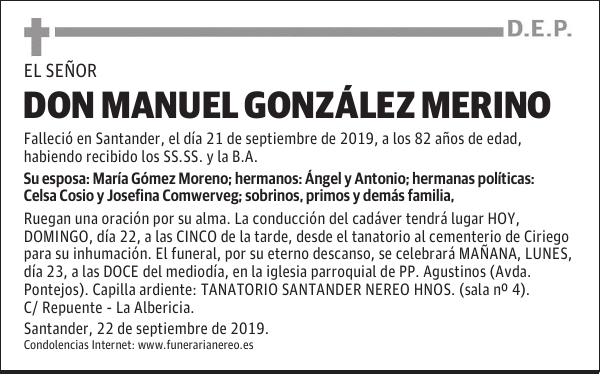 DON MANUEL GONZÁLEZ MERINO