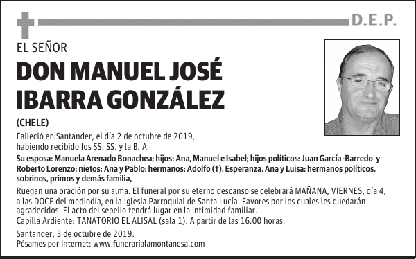 DON MANUEL JOSÉ IBARRA GONZÁLEZ