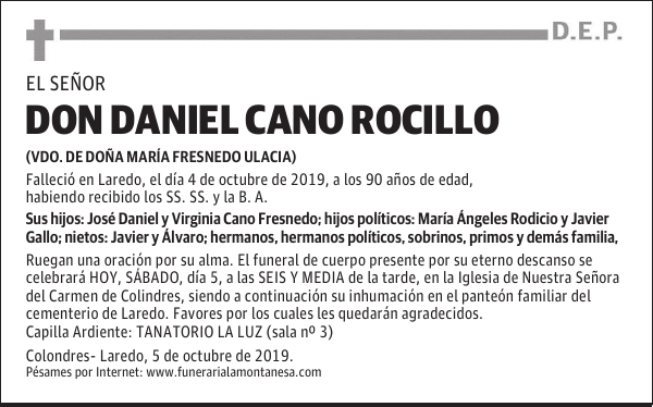 DON DANIEL CANO ROCILLO