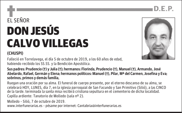 DON JESÚS CALVO VILLEGAS