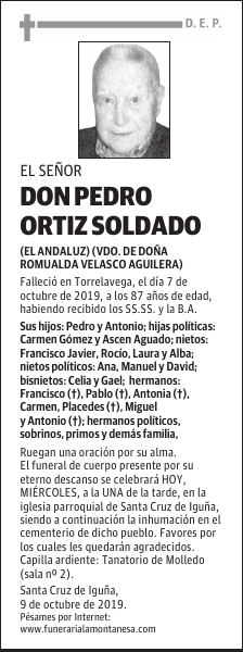 DON PEDRO ORTIZ SOLDADO