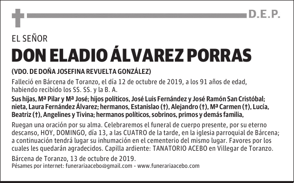 DON ELADIO ÁLVAREZ PORRAS