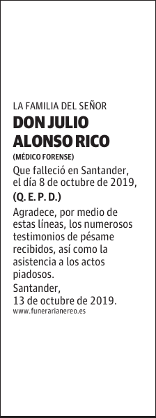 DON JULIO ALONSO RICO