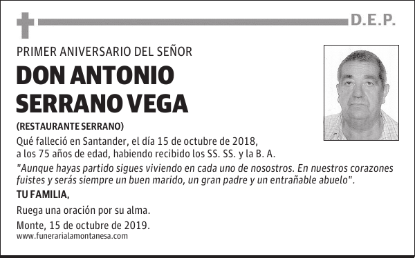 DON ANTONIO SERRANO VEGA