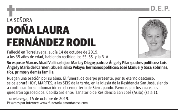 DOÑA LAURA FERNÁNDEZ RODIL