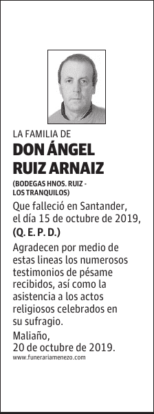 DON ÁNGEL RUIZ ARNAIZ