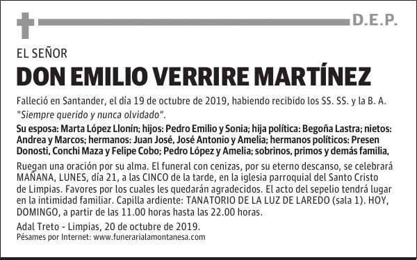 DON EMILIO VERRIRE MARTÍNEZ