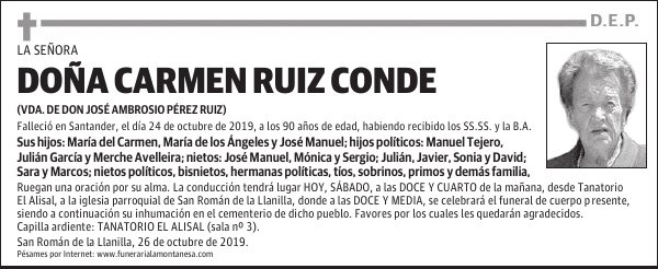 DOÑA CARMEN RUIZ CONDE