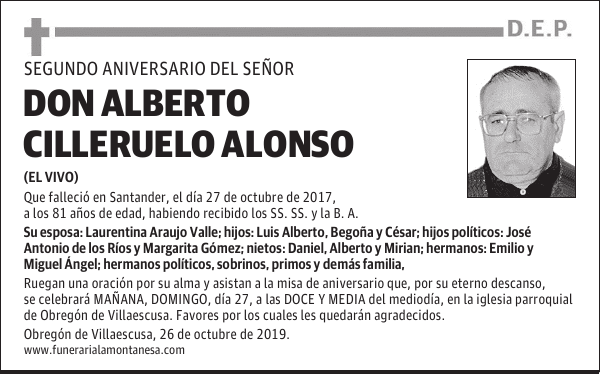 DON ALBERTO CILLERUELO ALONSO