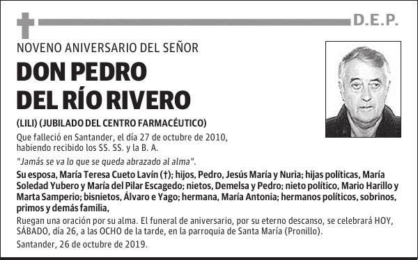 DON PEDRO DEL RÍO RIVERO