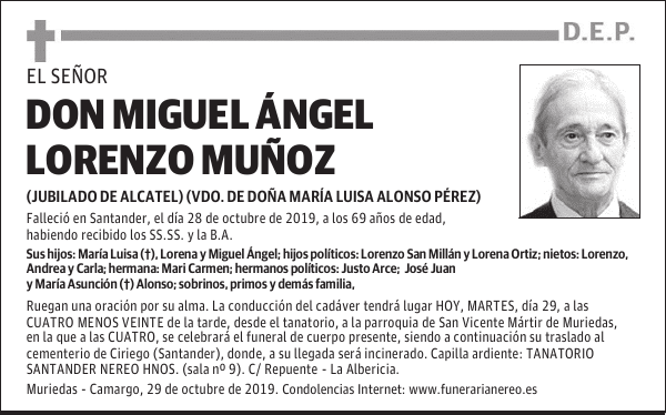 DON MIGUEL ÁNGEL LORENZO MUÑOZ