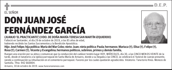 DON JUAN JOSÉ FERNÁNDEZ GARCÍA
