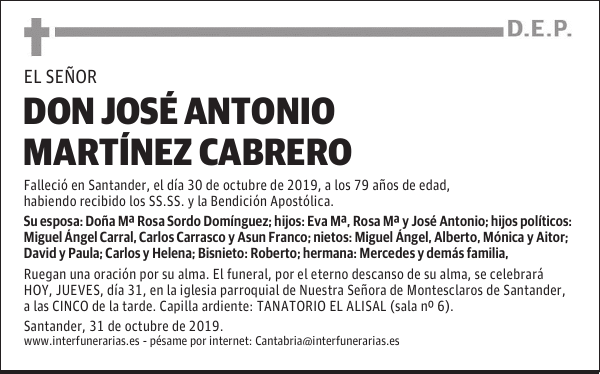 DON JOSÉ ANTONIO MARTÍNEZ CABRERO