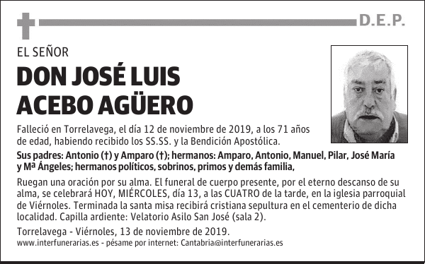 DON JOSÉ LUIS ACEBO AGÜERO