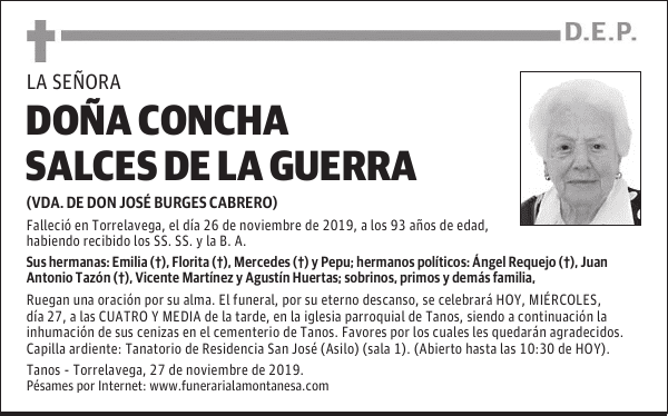 DOÑA CONCHA SALCES DE LA GUERRA