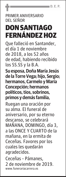DON SANTIAGO FERNÁNDEZ HOZ