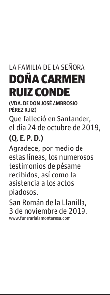 DOÑA CARMEN RUIZ CONDE