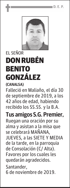 DON RUBÉN BENITO GONZÁLEZ