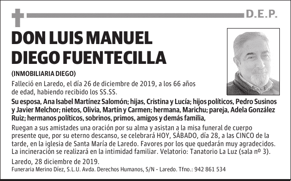 DON LUIS MANUEL DIEGO FUENTECILLA