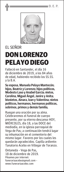 DON LORENZO PELAYO DIEGO