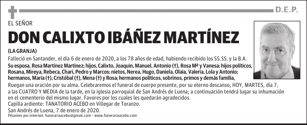DON CALIXTO IBÁÑEZ MARTÍNEZ