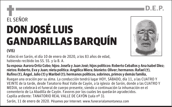 DON JOSÉ LUIS GANDARILLAS BARQUÍN