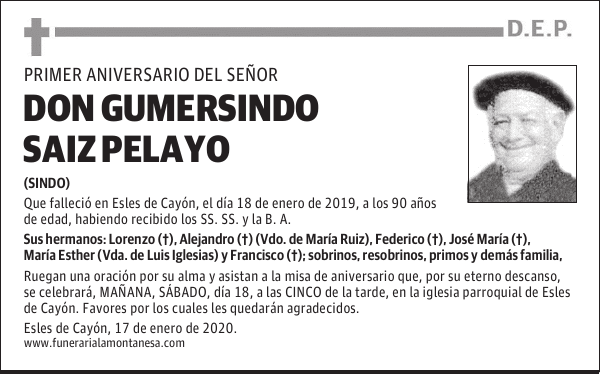 DON GUMERSINDO SAIZ PELAYO