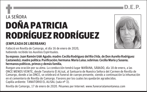 DOÑA PATRICIA RODRÍGUEZ RODRÍGUEZ