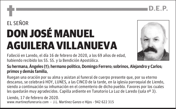 DON JOSÉ MANUEL AGUILERA VILLANUEVA