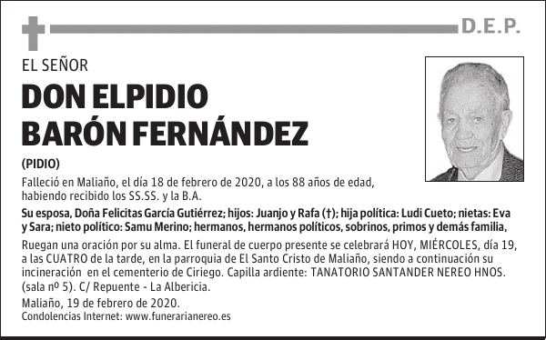 DON ELPIDIO BARÓN FERNÁNDEZ