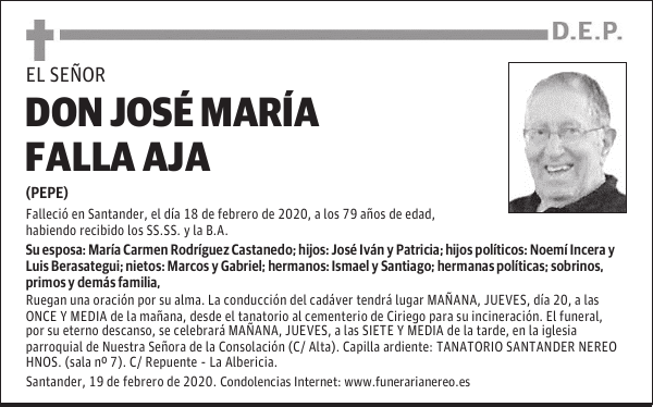 DON JOSÉ MARÍA FALLA AJA