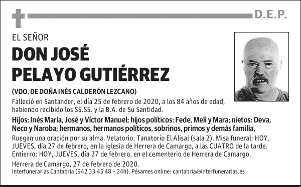 DON JOSÉ PELAYO GUTIÉRREZ