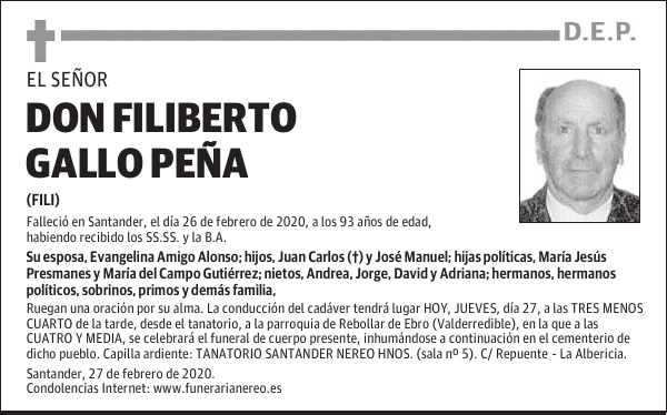 DON FILIBERTO GALLO PEÑA