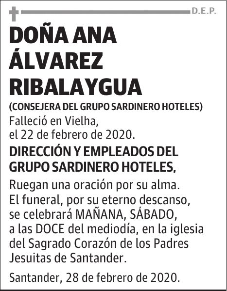 DOÑA ANA ÁLVAREZ RIBALAYGUA