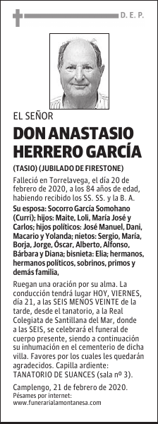 DON ANASTASIO HERRERO GARCÍA