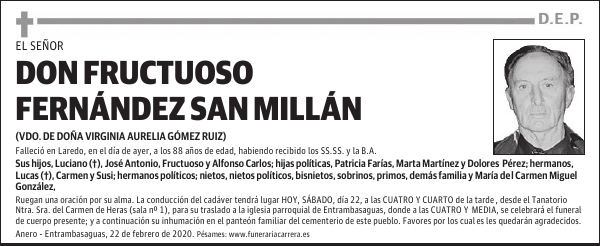 DON FRUCTUOSO FERNÁNDEZ SAN MILLÁN