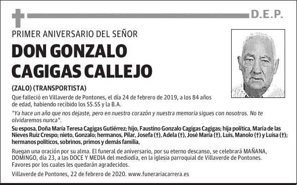 DON GONZALO CAGIGAS CALLEJO