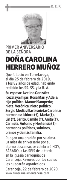 DOÑA CAROLINA HERRERO MUÑOZ