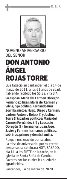 DON ANTONIO ÁNGEL ROJAS TORRE