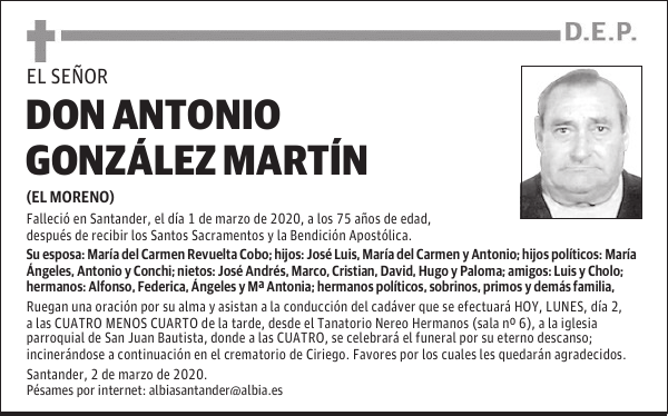 DON ANTONIO GONZÁLEZ MARTÍN
