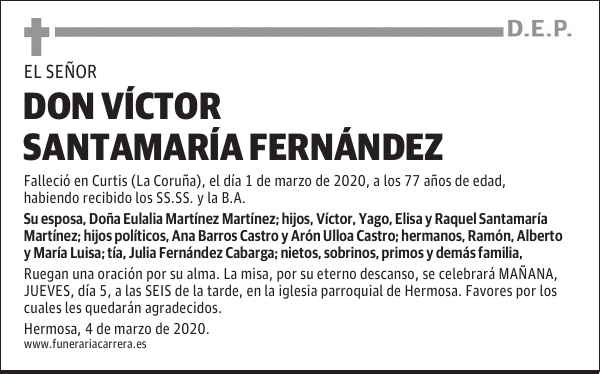 DON VÍCTOR SANTAMARÍA FERNÁNDEZ