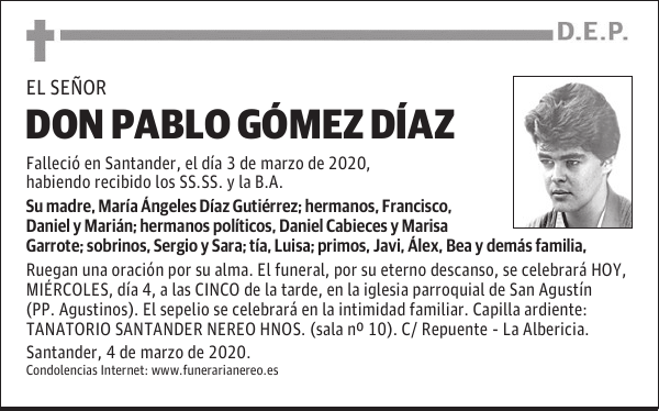 DON PABLO GÓMEZ DÍAZ