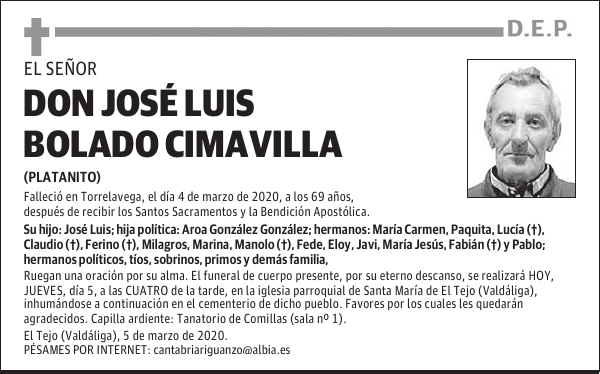 DON JOSÉ LUIS BOLADO CIMAVILLA