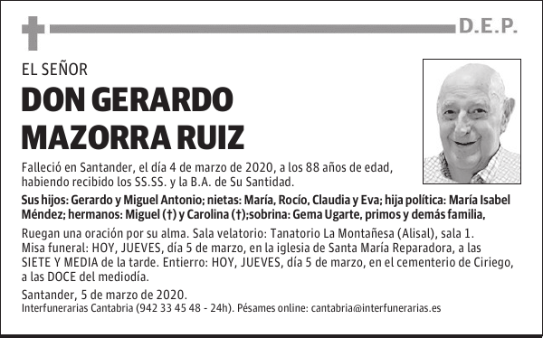 DON GERARDO MAZORRA RUIZ