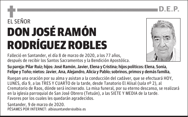 DON JOSÉ RAMÓN RODRÍGUEZ ROBLES
