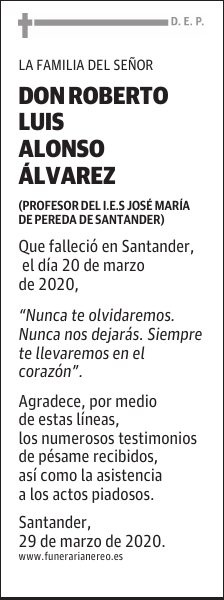 DON ROBERTO LUIS ALONSO ÁLVAREZ