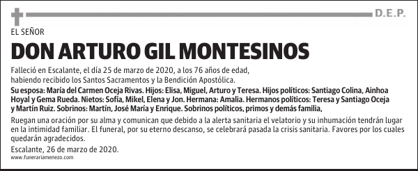 DON ARTURO GIL MONTESINOS